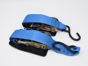Ratchett stem tie-down straps